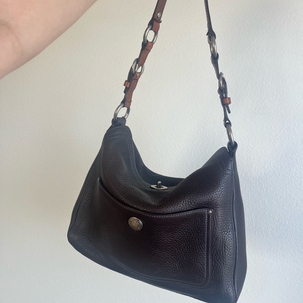 Coach Dark Brown Leather Hobo Bag - Picture 2 of 8